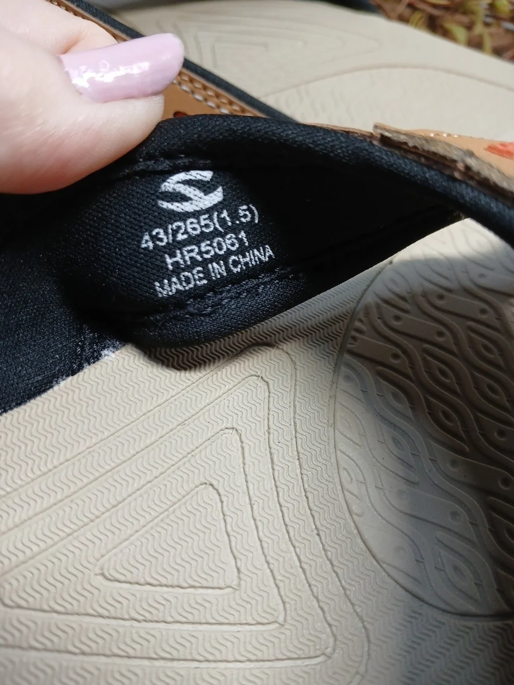 Hobibear Men's Beige/Tan Perforated Flip Flops - Comfort Trail Sandals